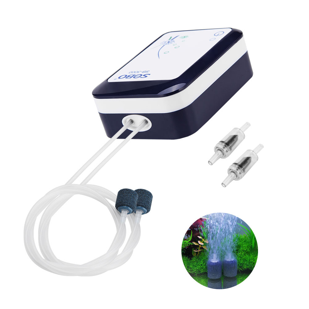 Wild Aquarium Fish - SOBO USB ชาร์จ Aquarium ปั๊มออกซิเจน SB-3000/SB-4000