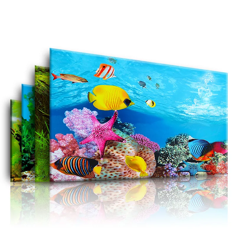 Aquarium Fish Background - พื้นหลังสําหรับ Aquarium 3d สติกเกอร์โปสเตอร์ถังปลา Aquarium พื้นหลังอุปกรณ์ตกแต่ง