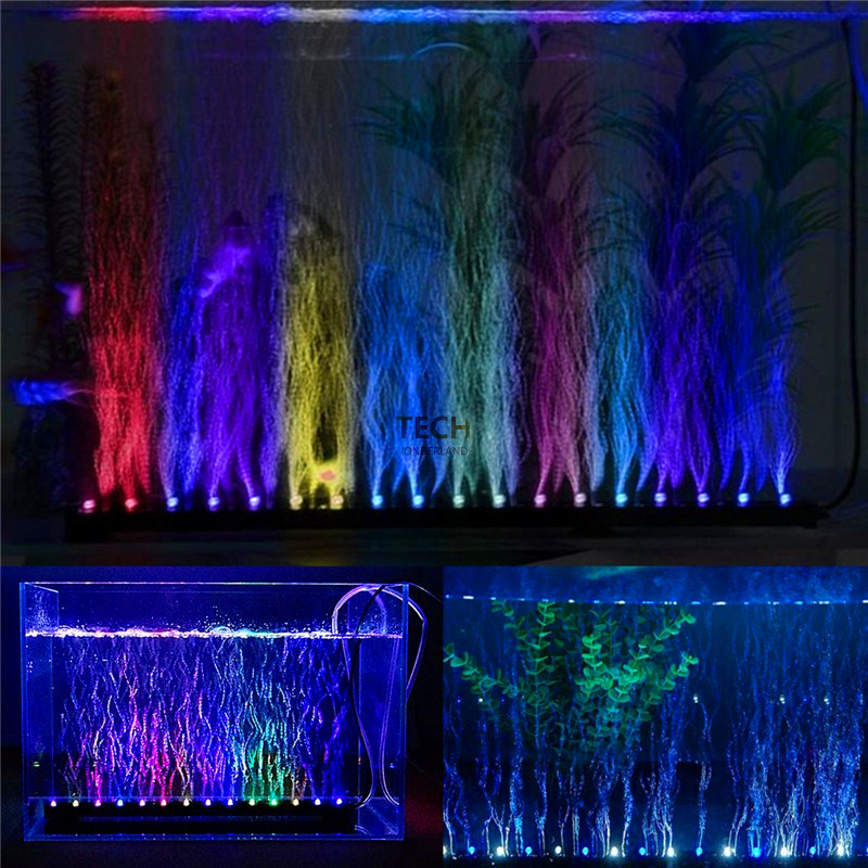 Aquarium Fish Colour - Aquarium ถังปลาใต้น้ำ Submersible Air Bubble สีเปลี่ยน