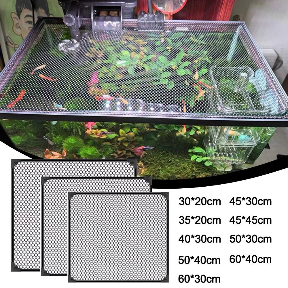 Aquarium Fish Trap - ฝาปิดตู้ปลาแม่เหล็กทนทาน DIY ติดตั้งง่าย ตาข่ายกันกระโดดสำหรับตู้ปลา ตาข่ายสำหรับตู้เต่า ตาข่ายสำหรับตู้ปลา