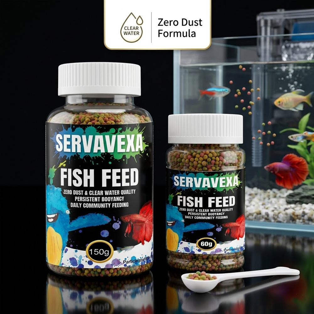 Tetra Fish In Aquarium - อาหารปลาเม็ดใส 60 กรัม/150 กรัม สำหรับปลาขนาดเล็ก ปลาเตตร้า