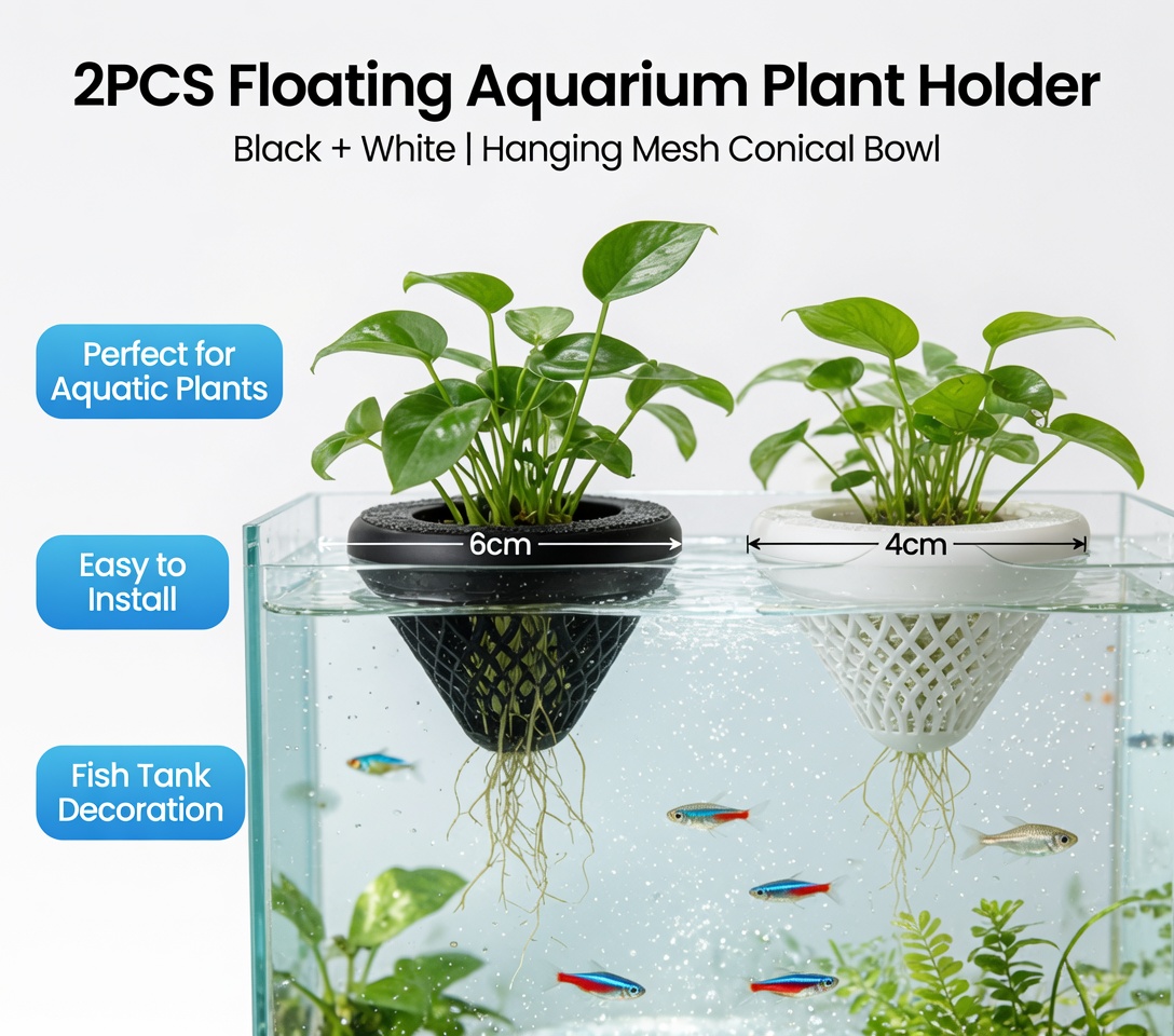 ที่วางต้นไม้ในตู้ปลาแบบลอยน้ำ  - Aquarium Fish Escape บทวิจารณ์และราคา