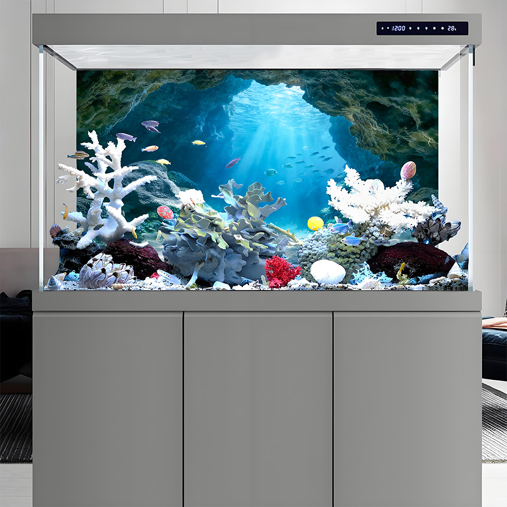 ภาพวาดพื้นหลังตู้ปลา ทะเลน้ำลึ - Aquarium Fish Background บทวิจารณ์และราคา