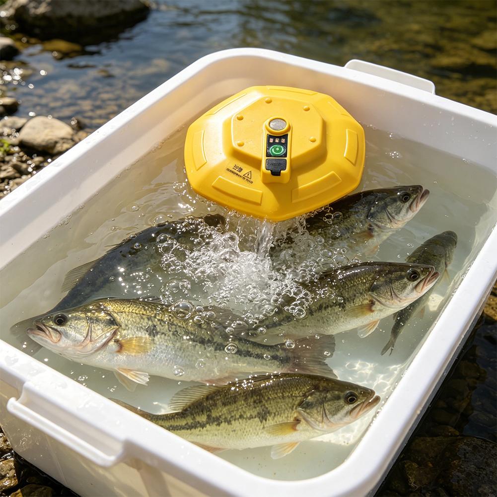 ปั๊มออกซิเจนไร้สายแบบชาร์จไฟได - Aquarium Fish Escape บทวิจารณ์และราคา