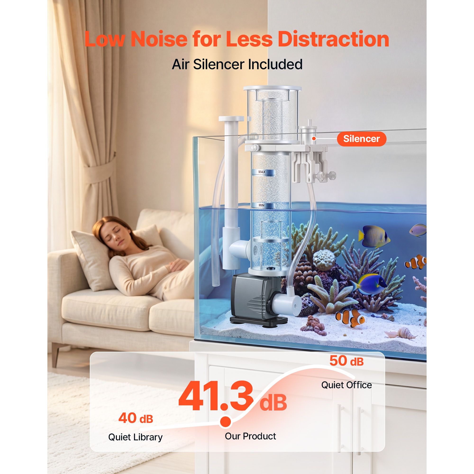 เครื่องกรองโปรตีนสำหรับตู้ปลาท - Protein Skimmer Reef บทวิจารณ์และราคา