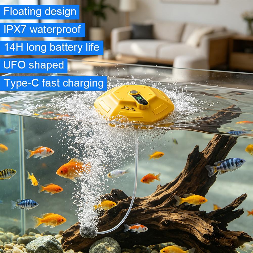 ปั๊มออกซิเจนแบบพกพาสำหรับตู้ปล - Aquarium Fish Escape บทวิจารณ์และราคา