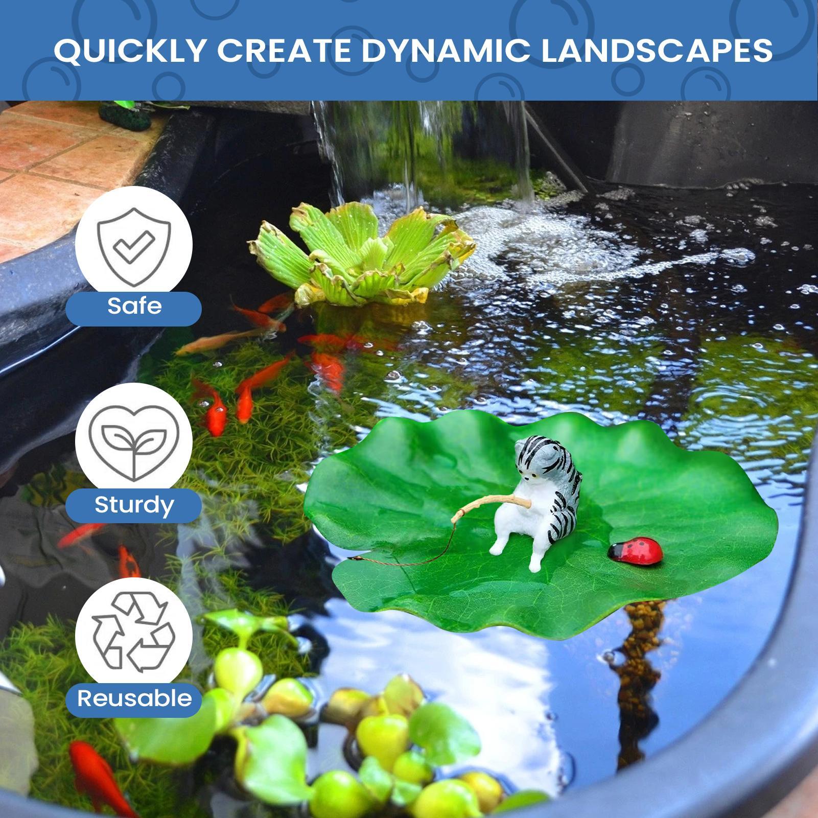 ของตกแต่งตู้ปลา แมวลอยน้ำ ตกปล - Aquarium Fish Escape บทวิจารณ์และราคา
