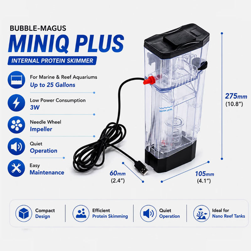 Bubble Magus MiniQ Plus Nano R - Protein Skimmer Reef บทวิจารณ์และราคา
